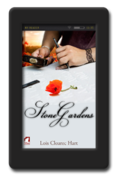 Cover of the opposites-attract lesbian romance Stone Gardens by Lois Cloarec Hart