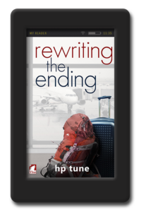 cover of the lesbian romance rewriting the ending by hp tune