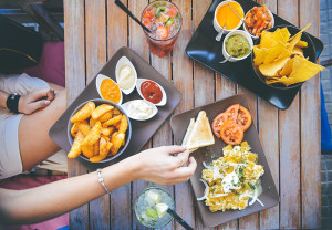 delicious food at a table