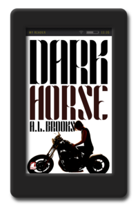 Cover of the lesbian holiday romance Dark Horse by A.L. Brooks