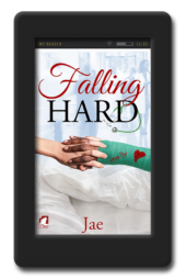 Cover of the lesbian medical romance Falling Hard by Jae