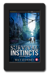 Cover of the lesbian dystopian novel Survival Instincts by May Dawney