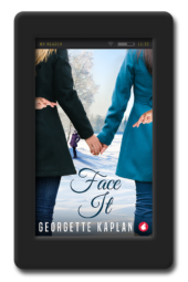Cover of the lesbian romantic comedy Face It by Georgette Kaplan