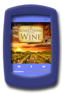 Audiobook cover of the lesbian fake-relationship romance Something in the Wine by Jae