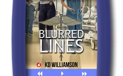Image of the audiobook cover of Blurred Lines by lesbian fiction author KD Williamson