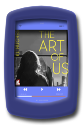 Image of the audiobook cover of the lesbian romance The Art of Us by KL Hughes