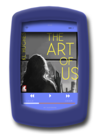 Image of the audiobook cover of the lesbian romance The Art of Us by KL Hughes