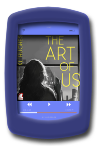 Image of the audiobook cover of the lesbian romance The Art of Us by KL Hughes