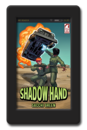 Cover of the lesbian superheroine adventure Shadow Hand by Sacchi Green
