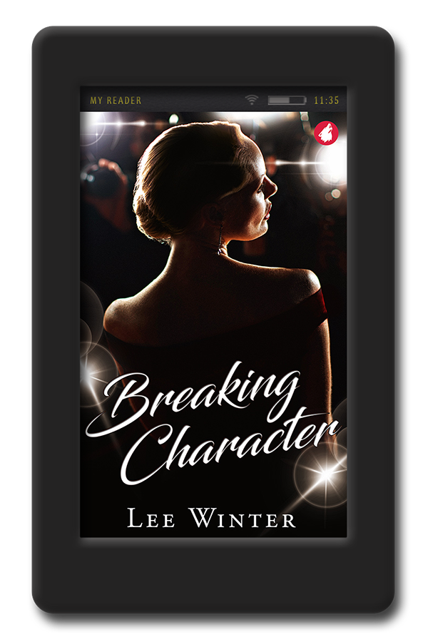 Cover of the lesbian celebrity romance Breaking Character by Lee Winter