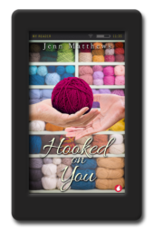 Cover of the lesbian romance Hooked on You by Jenn Matthews