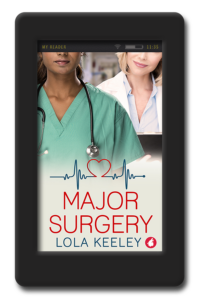 Cover of the enemies to lovers lesbian romance Major Surgery by Lola Keeley
