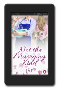 Cover for the lesbian small-town romance Not the Marrying Kind by Jae