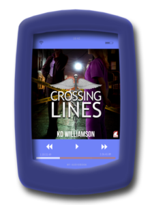 Cover of the lesbian romantic suspense Crossing Lines by KD Willaimson - Audiobook