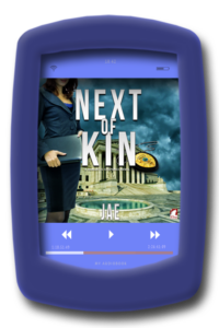 Audiobook cover of the lesbian age gap romance Next of Kin (audiobook) by Jae