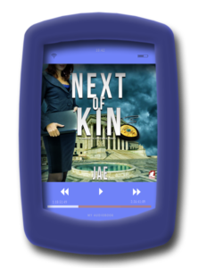 Audiobook cover of the lesbian age gap romance Next of Kin (audiobook) by Jae