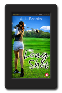 Cover of the slow-burning lesbian sport romance The Long Shot by A.L. Brooks