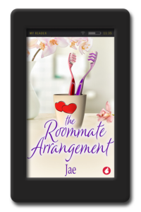 Cover for the opposites-attract lesbian romance The Roommate Arrangement by Jae