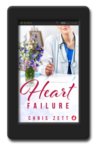 Cover of the enemies to lovers lesbian romance Heart Failure by Chris Zett