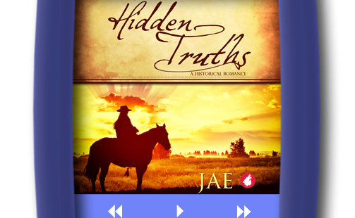 Audiobook cover of the lesbian historical romance Hidden Truths by Jae