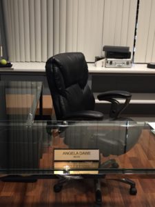 Angela Dawe's work desk