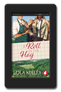 Cover of the enemies-to-lovers lesbian romance A Roll in the Hay by Lola Keeley