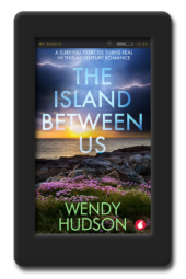 Cover of the lesbian romance and adventure book The Island Between Us by Wendy Hudson
