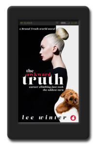 Cover of the funny opposites-attract lesbian romance The Awkward Truth by Lee Winter