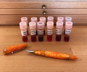 Author Jae's fountain pen and ink